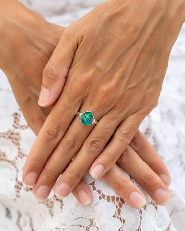 Bague en Argent 925 avec Nacre Abalone - Maristella
