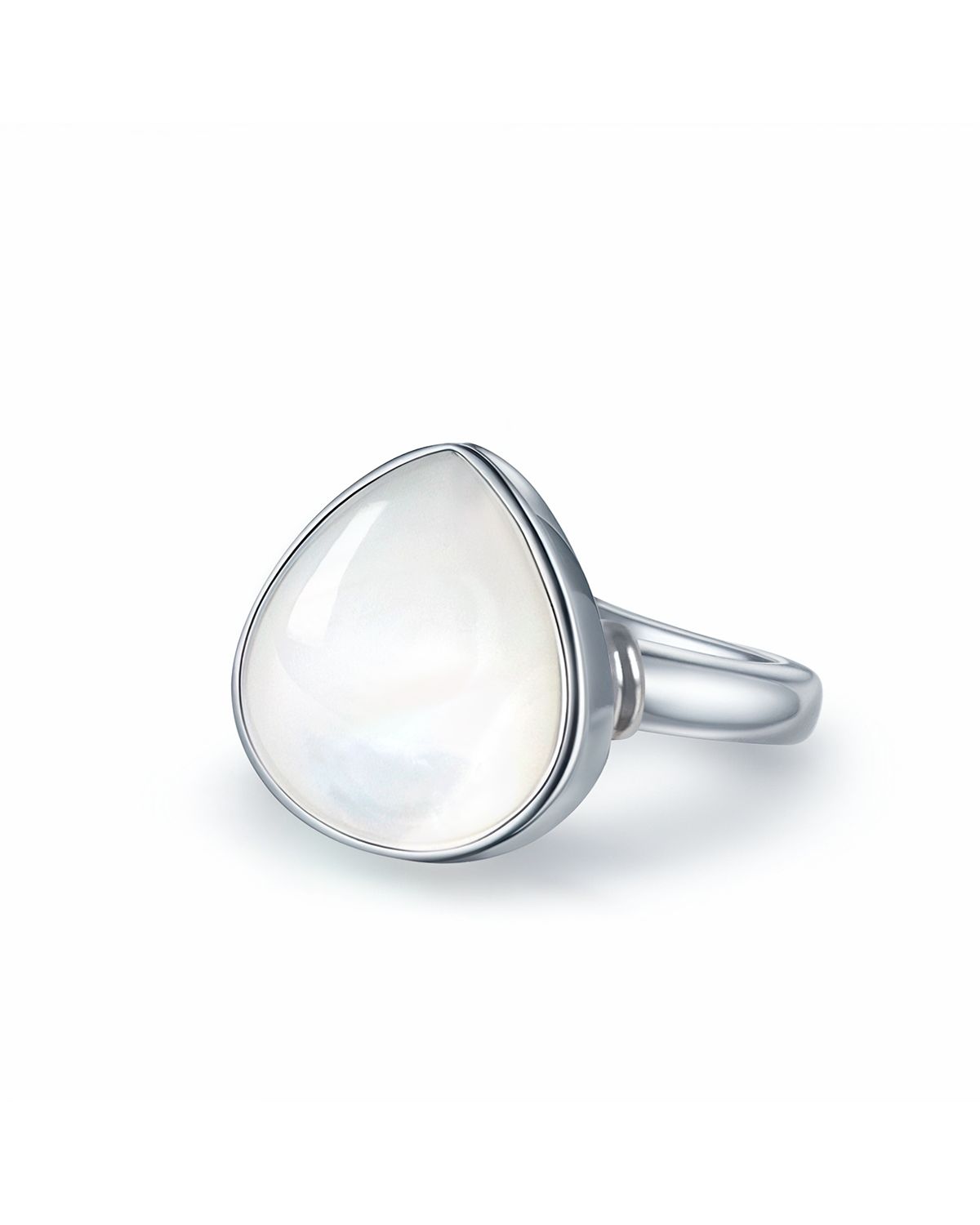 Bague en Argent 925 avec Nacre Blanche - Oceana