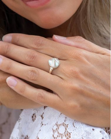 Anello in Argento 925 con Madreperla di Abalone - Oceana