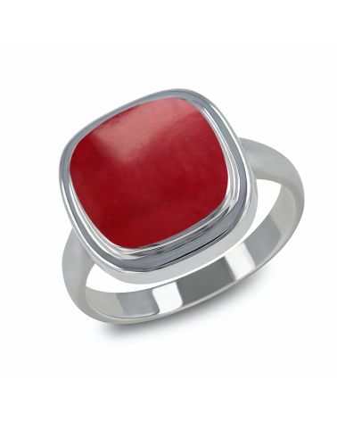 Anello in Argento 925 con Corallo Rosso - Maristella