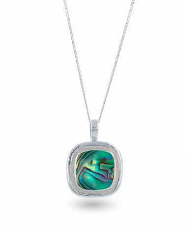 Unico Pendente in Conchiglia di Abalone in Argento Sterling 925 - Design Aden