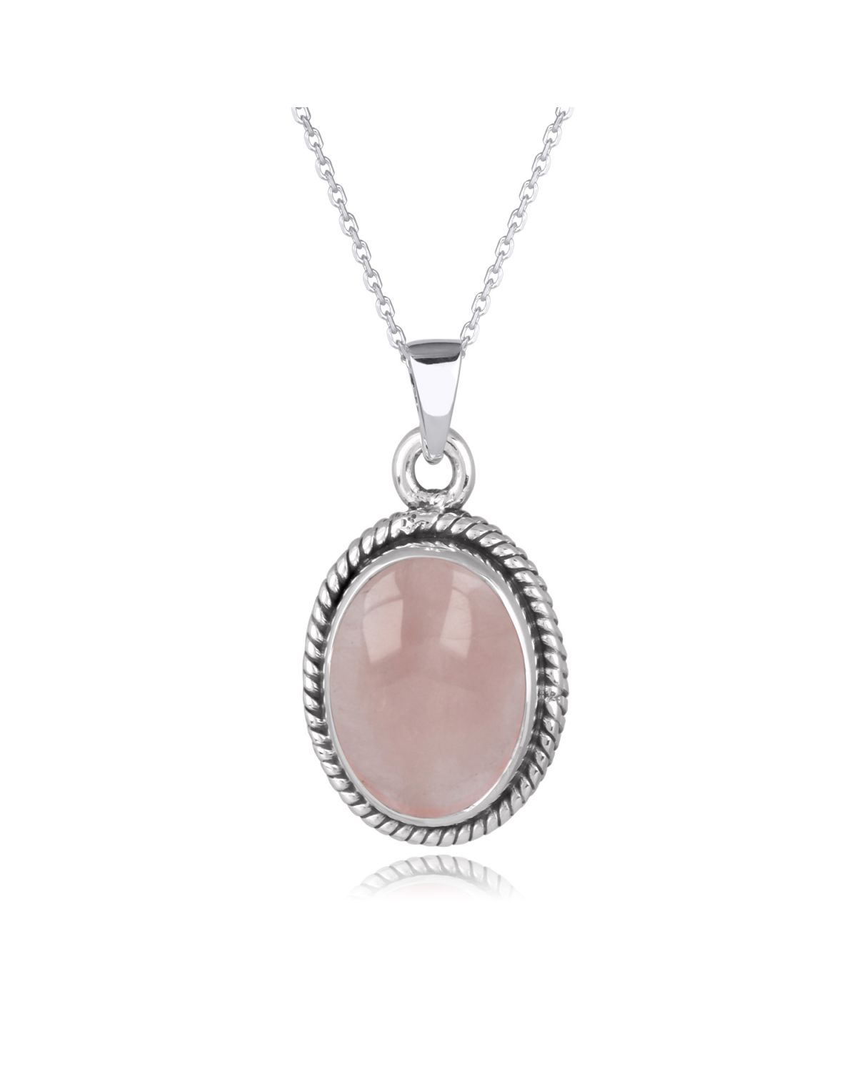 Pendentif en Quartz Rose et Argent 925 - AURORA ROSE