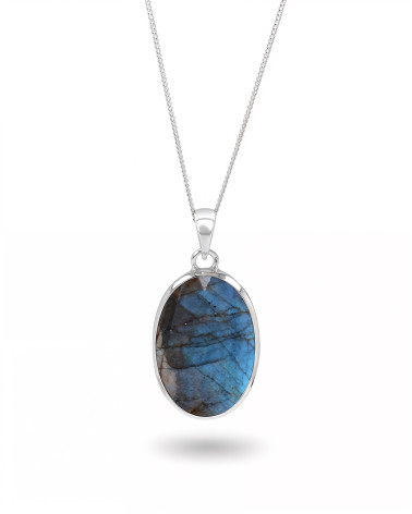 Ciondolo in Labradorite Naturale e Argento 925 - JANA
