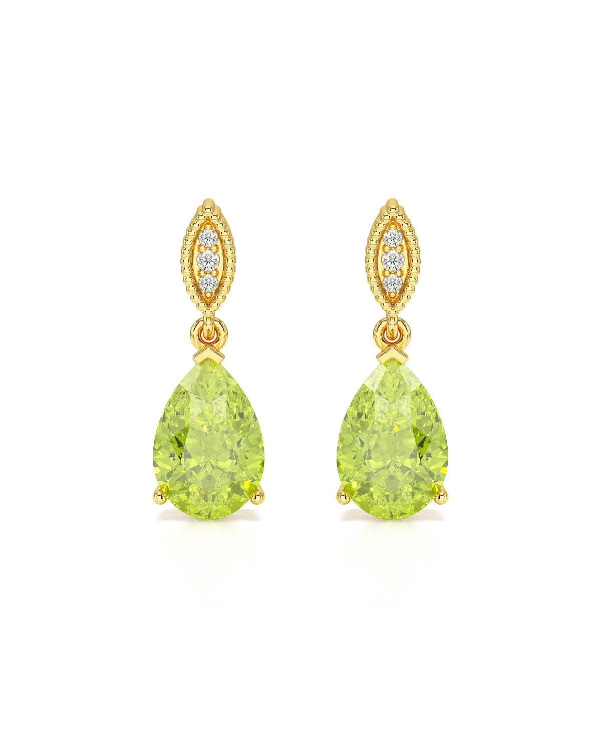 Pendientes de Peridoto y Oro Amarillo – Colección VIVIENNE