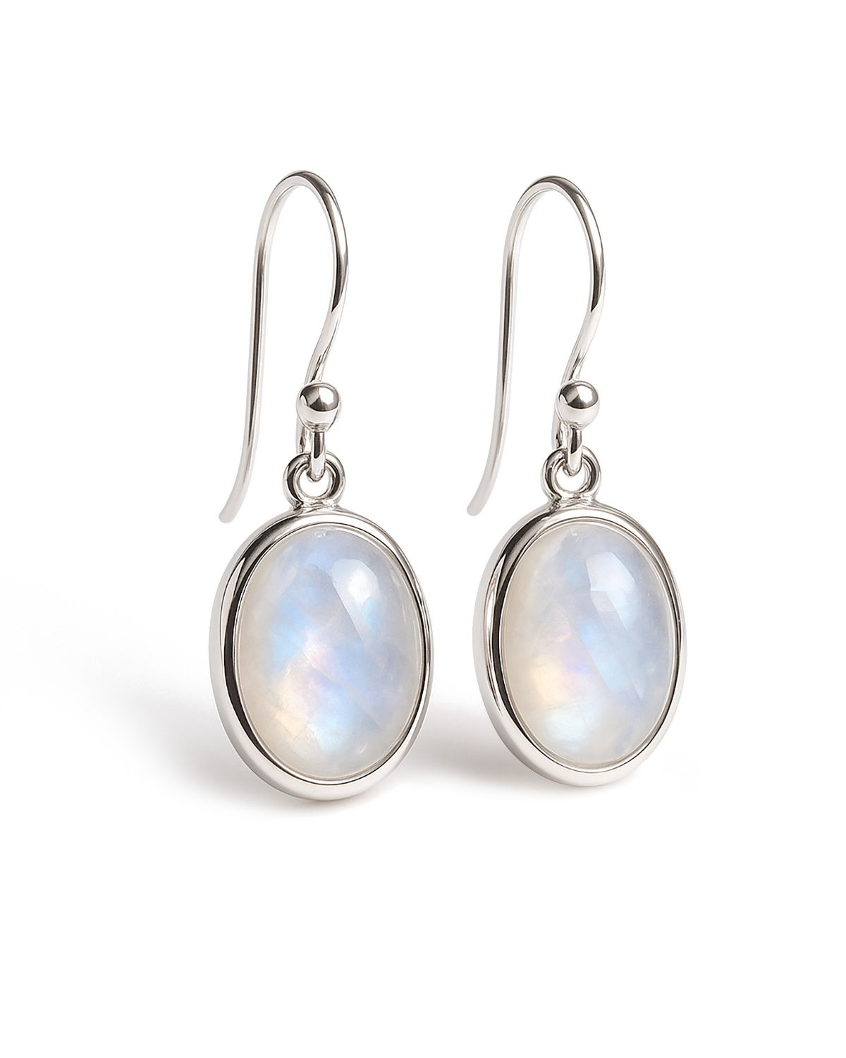 Pendientes CLEO – Plata 925, Piedra de Luna Natural