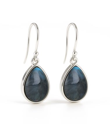 Pendientes - Colección AQUA - Plata 925, Labradorita natural