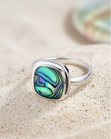 Bague en Argent 925 avec Nacre Abalone - Soraya