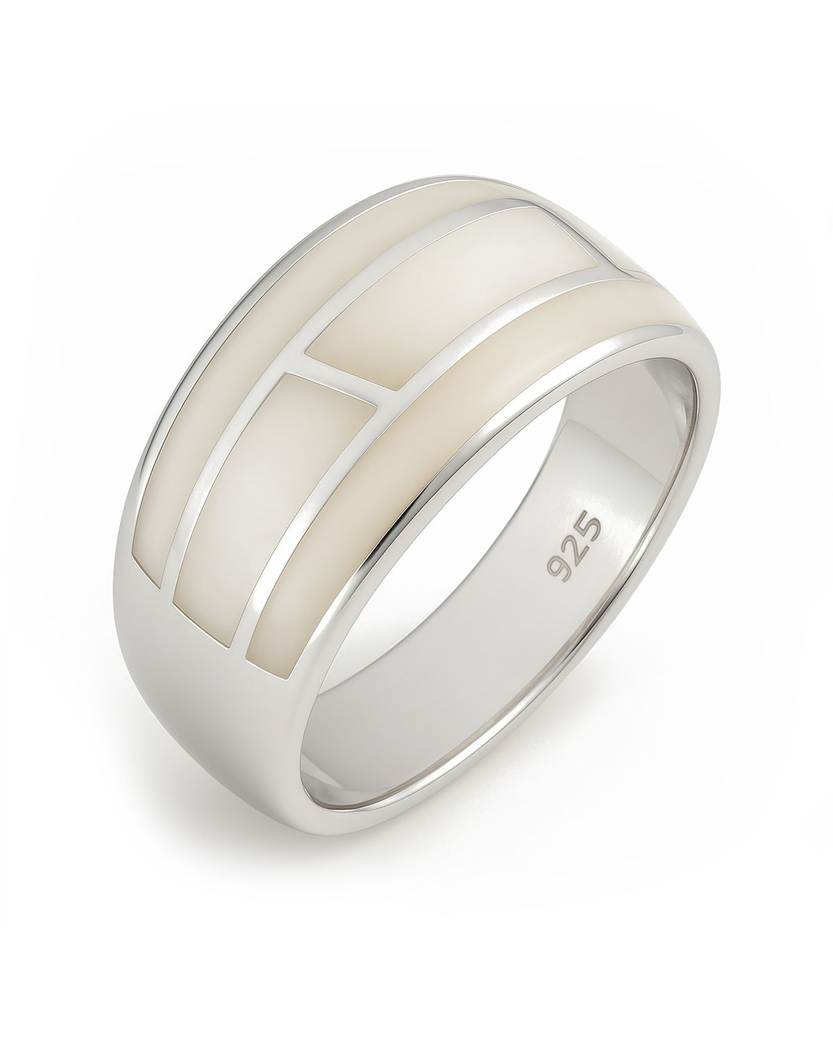 Anillo Madre perla blanca Plata de Ley 925