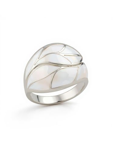Bague en Nacre Abalone et Argent massif 925 : Élégance intemporelle et reflets uniques.